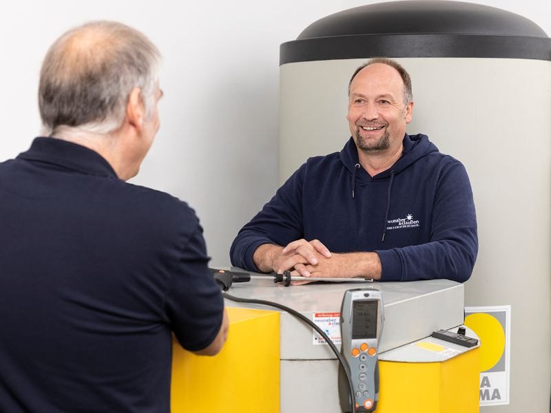 Technikraum mit Heizungsanlage in einem Bestandsgebäude